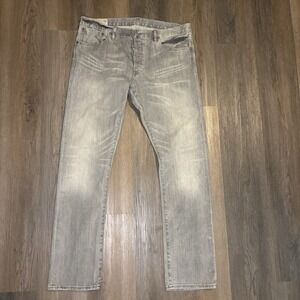 Polo Ralph Lauren Jeans Mens 36 32 Grey Varick Slim Straight Fit Button Fly